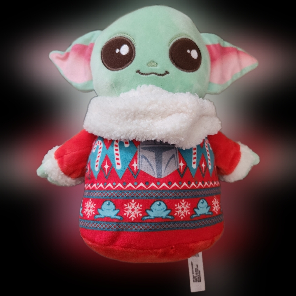 Disney Star Wars The Mandalorian Grogu Holiday Christmas Sweater 8" Plush 2023